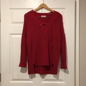 Ruff Hewn tie up, chunky sweater